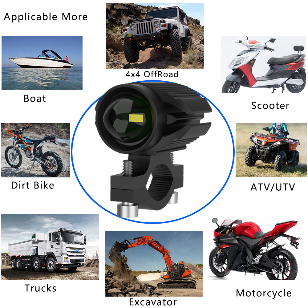 Additional Led Headlights For  - огляд і ціна Universal Motorcycle Led Headlight Projector