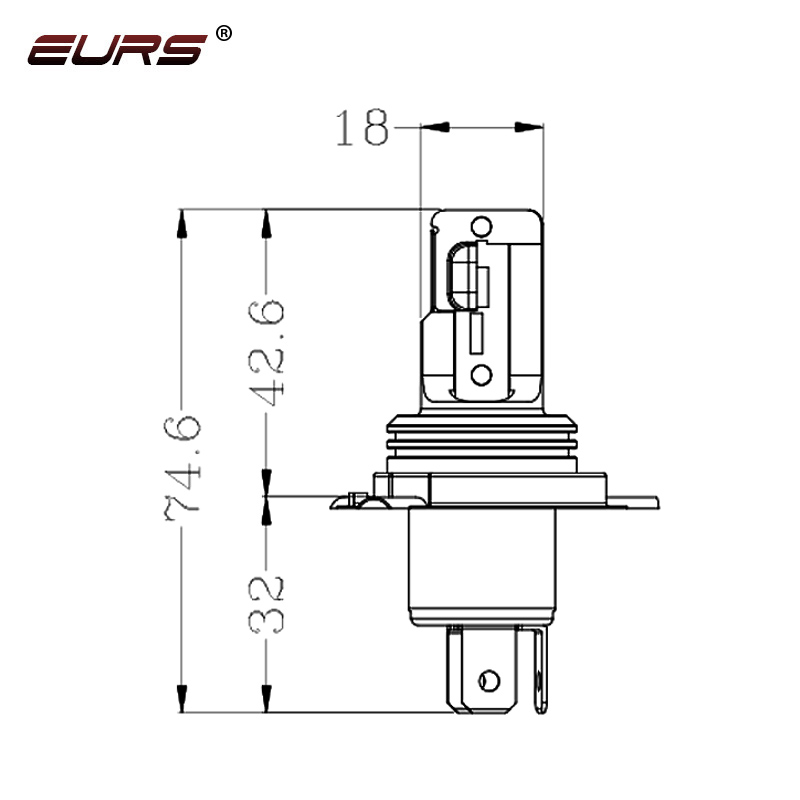 EURS H4 BA20D LED Headlight Fo - огляд і ціна Universal Motorcycle Led Headlight Projector