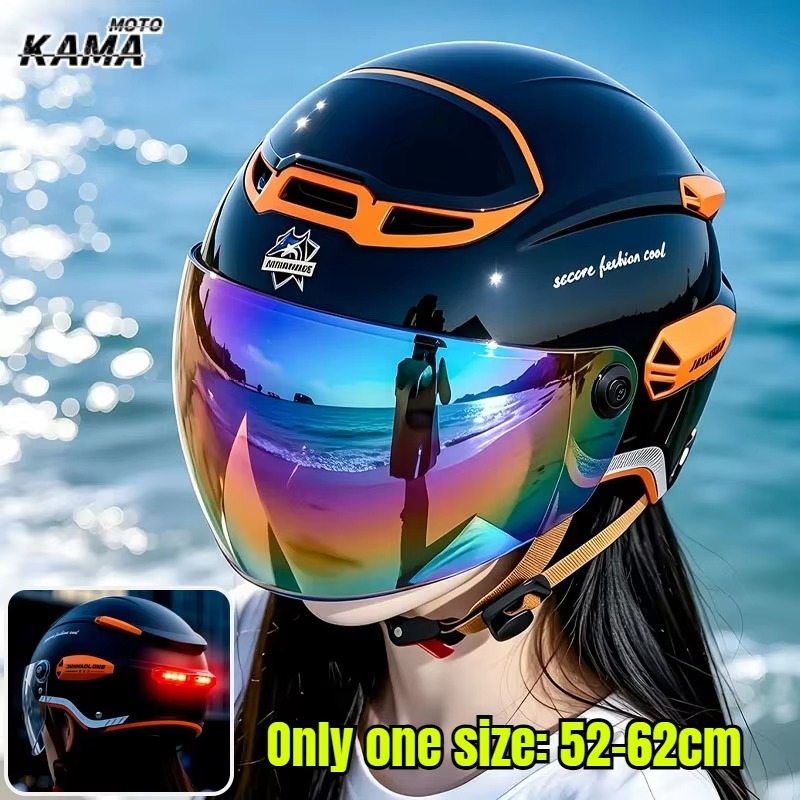 ummer Vintage Motorcycle Helme - огляд і ціна Dual Visor Motorcycle Racing Helmet