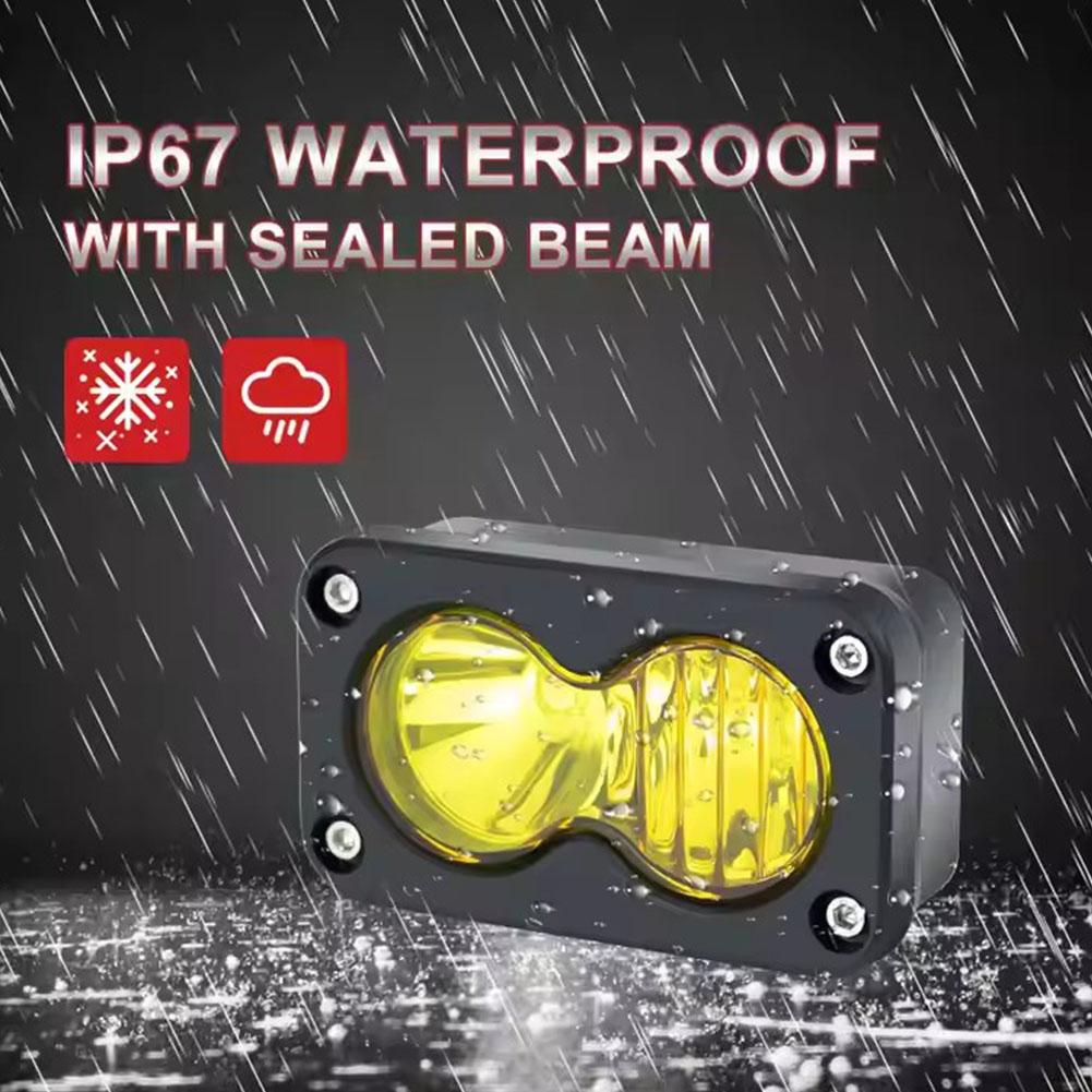 20W LED Headlight 3Inch Square - огляд і ціна Universal Motorcycle Led Headlight Projector