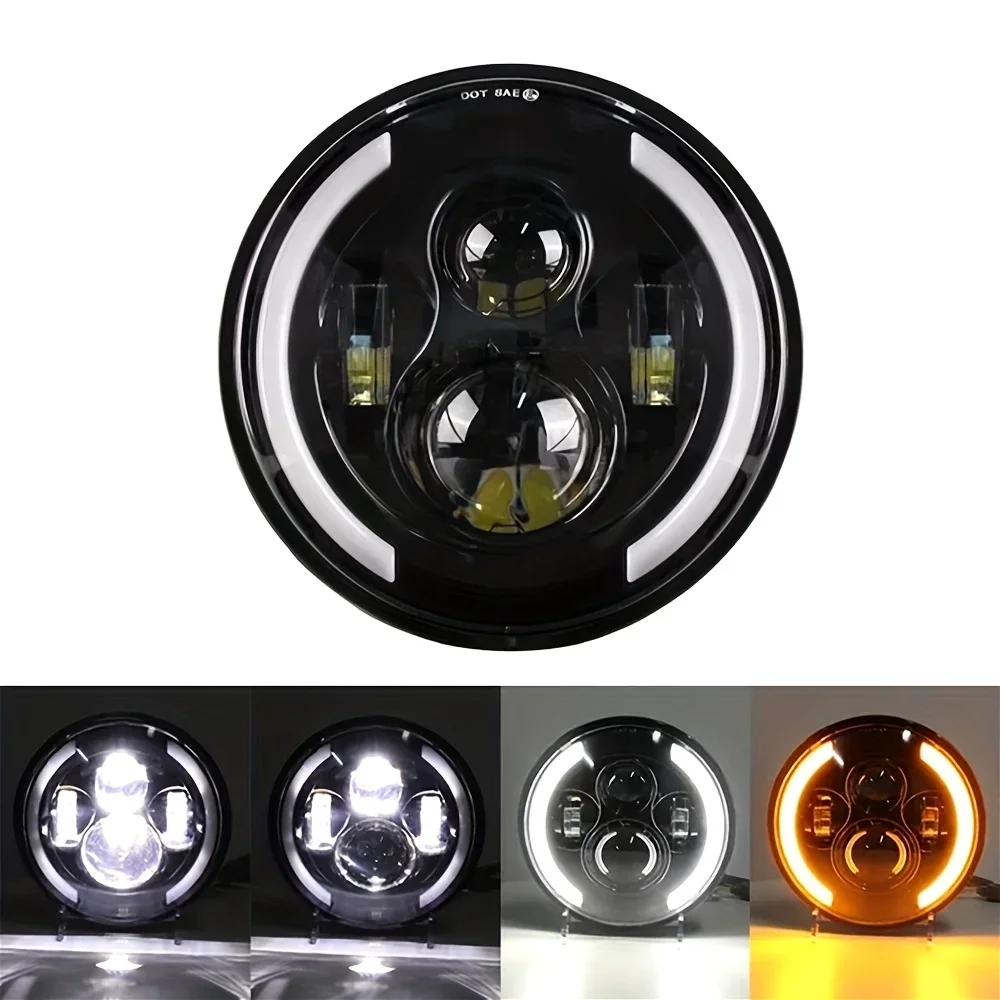 50W 7Inch 17.78cm LED Angel Ey - огляд і ціна Universal Motorcycle Led Headlight Projector